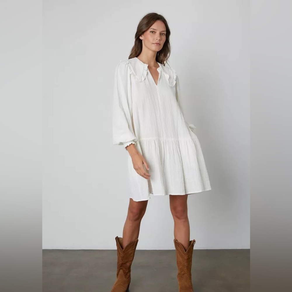SOLD NWT Velvet by Graham & Spencer Kathy Cotton Gaize dress sz XS